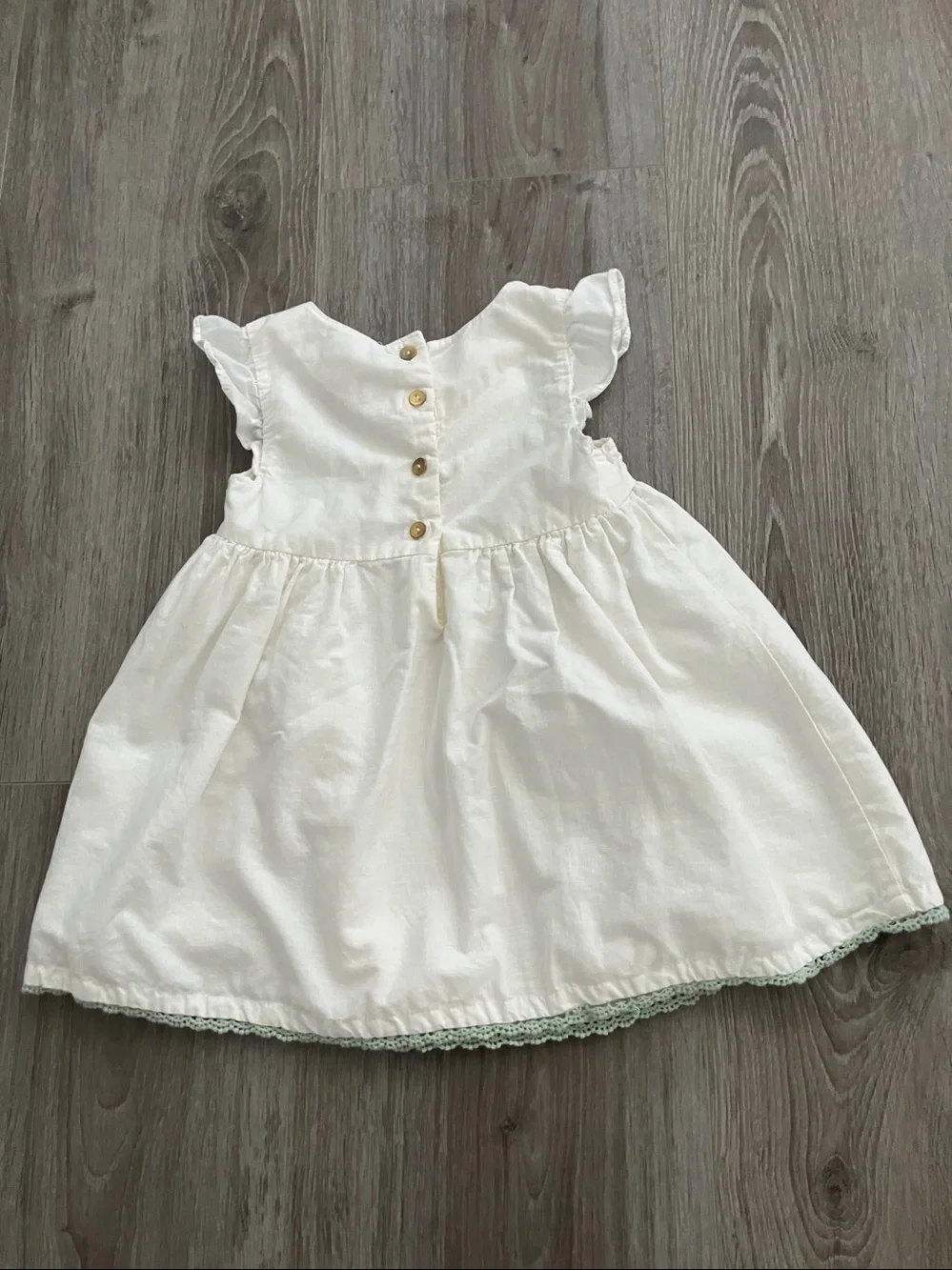 RACHEL ZOE Girls Off White Embroidered Dress Top | 5